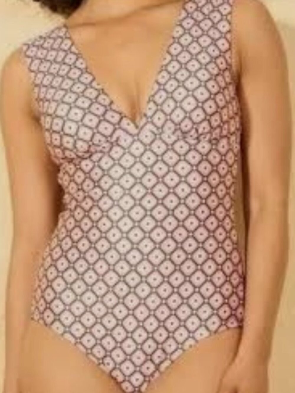 Shade & Shore Target Swim Pink Geometric print one piece swimsuit xs